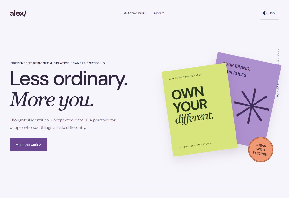 Preview of the Folio Creative Portfolio template